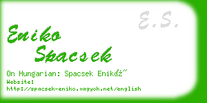 eniko spacsek business card